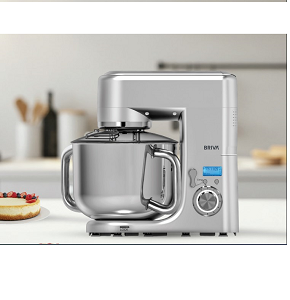 BRIVA Stand Mixer 10L, 1500W, Digital, 8 Speeds, Silver BH169