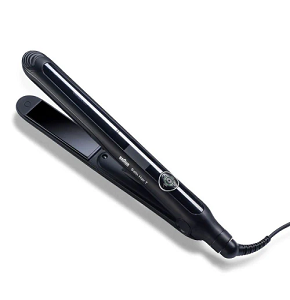 Braun Hair Straightener featuring automatic temperature control via smart sensors, made with nano-ceramic plates to help protect hair from damage and split ends.