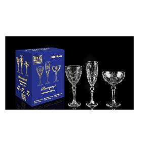 Bohemian Glass Set – 18 Pieces Bouquet Shapes

