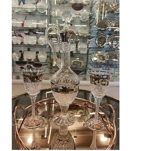 Sherbat Set Dylan Twist Embossed Flower – Hand-Embellished, 7 Pieces

