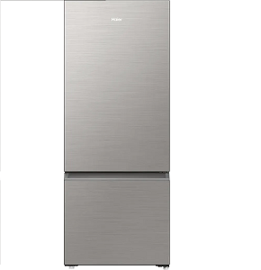 Haier Refrigerator Combi, No Frost, 433 Liters, 2 Doors, Inverter, Bottom Freezer, Silver - HRF-460BMSM