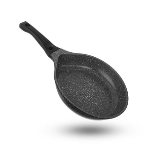 Die-cast frying pan 28 cm wok black Homi Plus

