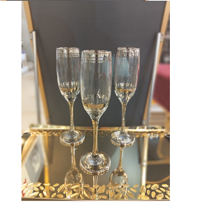 Al Saqr Glass Set – 6 pieces, with a design of transparent cylindrical glass or crystal – 784#5
