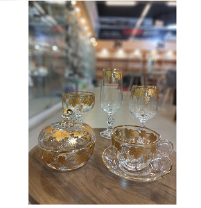 2M Glass Set – 32 Pieces Claudia Mug Decal Canary
