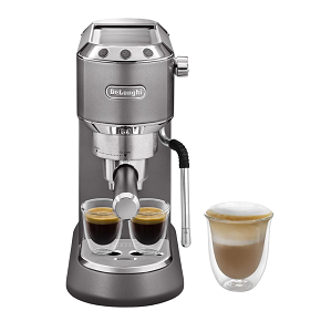 De’Longhi Dedica Arte Coffee Maker, 1450 Watt Grey International Warranty EC885.GY-IG