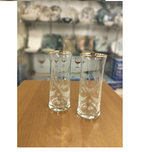 2M star gilded 6 pieces saucer set
