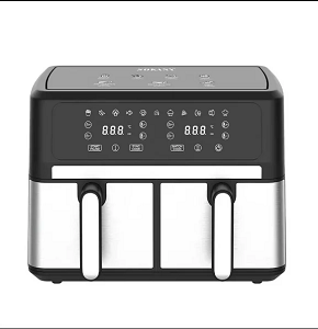 Sokany air fryer, 5 liters, 2 drawers, 3000 watts  SK-10041