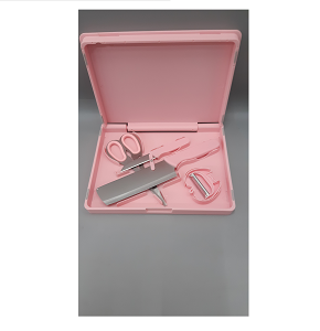 5 in 1 Stainless Steel Circular Wave Pattern Biscuit Cutter Set Silver