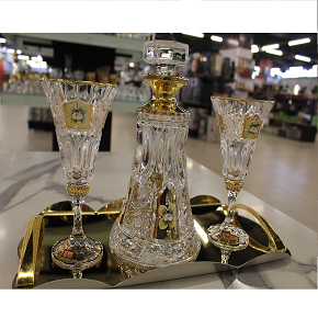 Crystal Sherbet Set Tokyo Raised Flower
