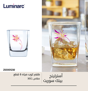 Set of 6 Sterling Pink Sorbet Water Glasses 30 CL – Luminarc
