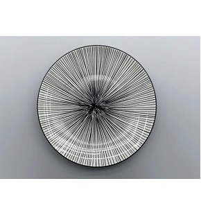 Individual round porcelain plate Danny Home with interlaced artistic colors Dimensions 26.5 × 26.5 × 2.5 cm 105P 2010
