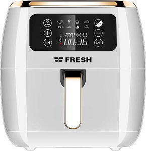 Fresh Air Fryer 1800W 7 Liters Digital Display White & Gold - FAF-D1800W

