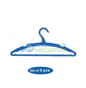 Mid Star Safari Weaver Hanger Set, 6 Pieces, Light Blue.

