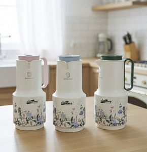 Floral Thermos, 1 Liter Assorted Colors - abdo - 76 - 1