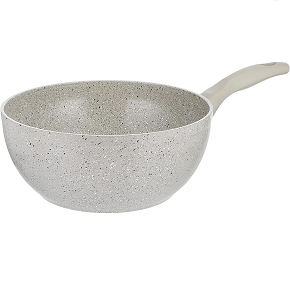 Deep Wok Frying Pan - Top Chef - Size 28 - Beige

