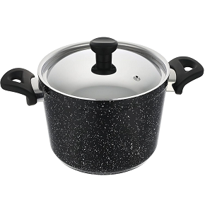 Top Chef round granite pot size 24 black
