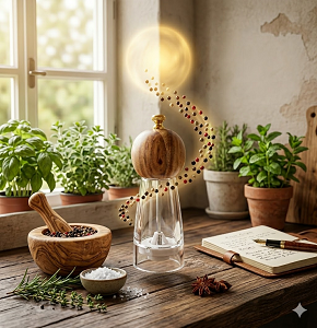 Acacia wood and acrylic pepper mill, 6 in, Model 24.8
