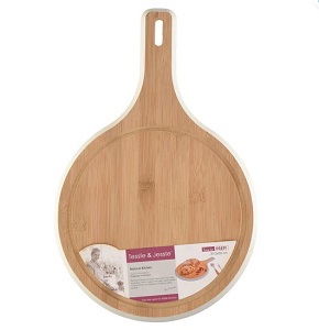 Small Round Wooden Board Tissy and Jessie with Carved Edges, Code SK-9263WHITE


