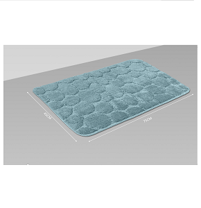 Bath Luxe Blue Bathroom Mat 45cm * 75cm Stone Pattern