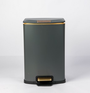 Trash bin 12 liters - matte gray - hydraulic open

