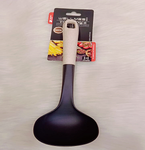 Wellmes Silicone Ladle with Plastic Handle