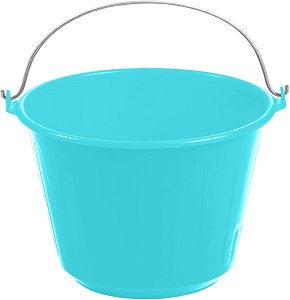 Al Hilal and Al Najma Silver Plastic Bucket 12 Liters