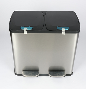 Trash Can  40 Liter Silver Stainless Steel  A05-MR2-40L