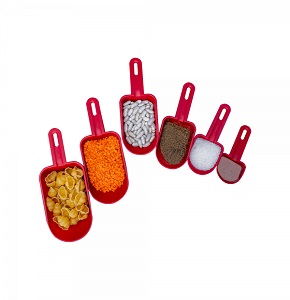 Aksa Ware measuring set 6 sizes red
