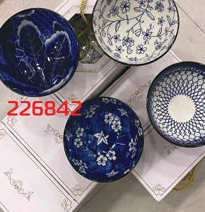 Andalusi Bowls Set Woodtula 4 pieces Gift Bag EE-137 V2
