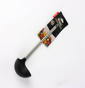 Wellmes Heavy-Duty Silicone Ladle with Plastic Handle

