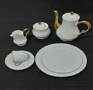 Festone Dinner Set with Gold Line 72 Pieces - 04019070013

