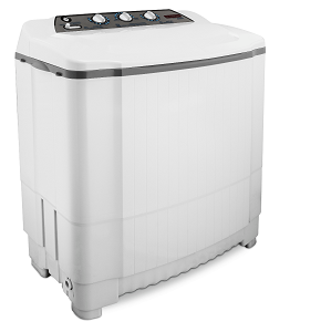 FRESH Washing Machine Half-Automatic 8Kg Twin Tub , White - FWT10000NA