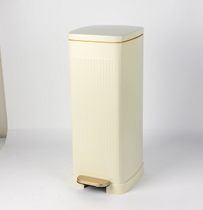 Trash bin 30 liters - beige - hydraulic open
