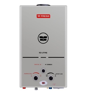 Fresh Water Heater Gas with Chimney, 10 Liters, Silver _SPA-10 SL ADAPTOR-1