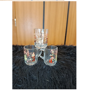 ALTAWFEK Mug set 3 Pcs Glass, Ramadan Drawings TWFKM3-1