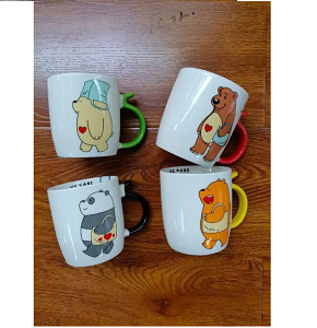 Porcelain Mug with Teddy Bear Design - ch -a1-592-7