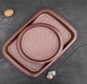 Tagine + Round Cake Pan, size 3, Rose One Tagine

