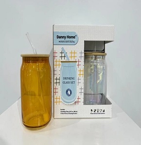 Glass Cup Set Danny Home 4 pieces 6.7 × 13.7 × 7.5 cm

