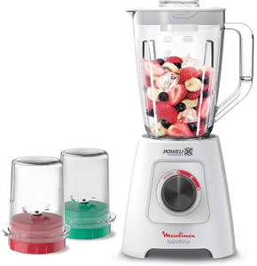 Moulinex Blendforce Blender, 800 Watt, 2 Liter, Grinder and Grater - LM4231EG