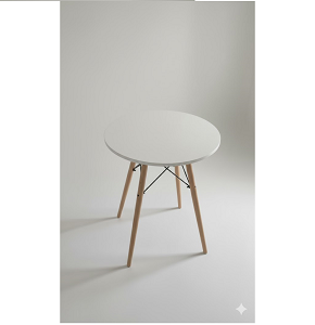 Royal Chair Table 60×60 Round – White
