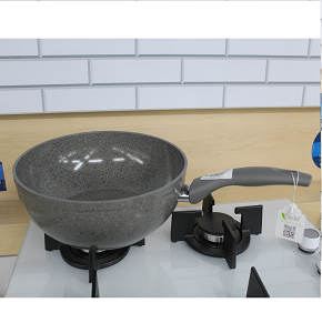 top chef granite round wok size 28 gray


