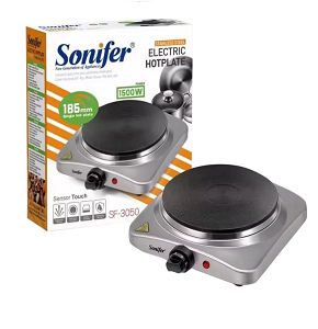 SONIFER Electric Burner 1 Hob, 1500W, Stainless Steel SF-3050