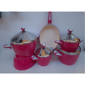(Bonera) Granite + Ceramic Cookware Set 10 Pieces 










