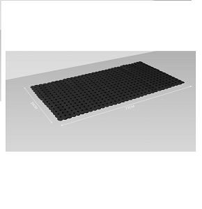 Bath Luxe BLACK Bathroom Mat 45cm * 75cm Stone Pattern