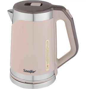 Sonifer Kettle Electric 2L, 1500W, Beige/Brown SF-2071-BR