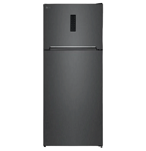 LG Refrigerator, 401 Liters, Top Freezer, Inverter, Black - GTF402SBAN