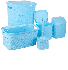 Turkish plastic bathroom set, 5-in-1, Series