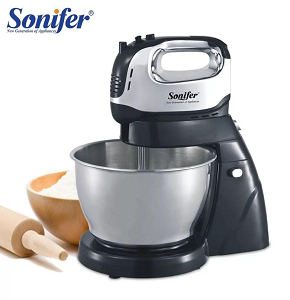 SONIFER Stand Mixer 4L, 250W, Black*Silver SF-7008