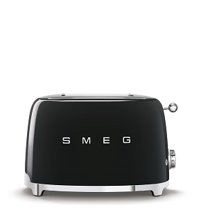 Smeg Toaster 2-Slice Stainless Steel Black IG TSF01BLEU-IG