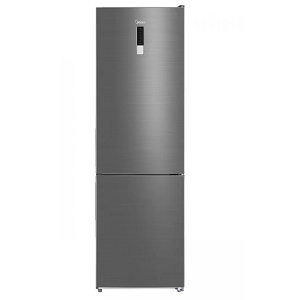 Midea Refrigerator 330L Combi No-Frost, Bru Steel - MDRB489FGN46